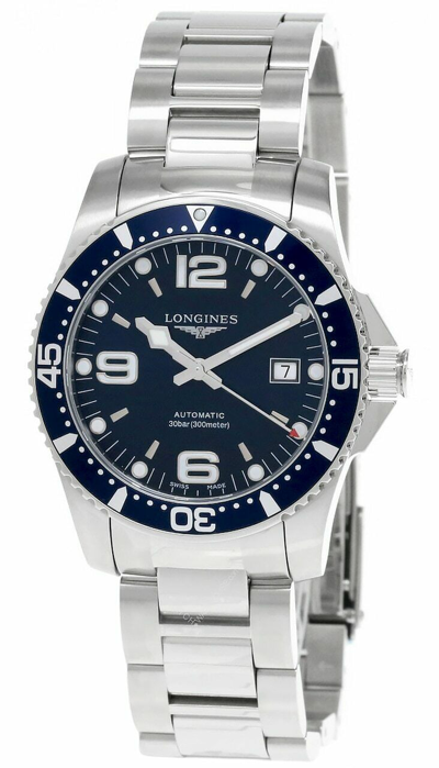 Pre-owned Longines Hydroconquest Auto 41mm Blue Dial Steel Men's Watch L3.742.4.96.6