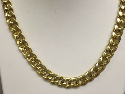 Pre-owned R C I 14k Yellow Gold Mens Miami Cuban Curb Link 22" 10.5 Mm 65 Grams Chain/necklace In No Stone