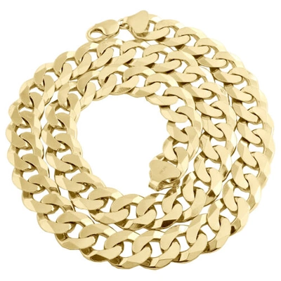 Pre-owned Jfl Diamonds & Timepieces 10k Yellow Gold 16mm Solid Plain Cuban Curb Link Chain Mens Necklace 24-30 Inch