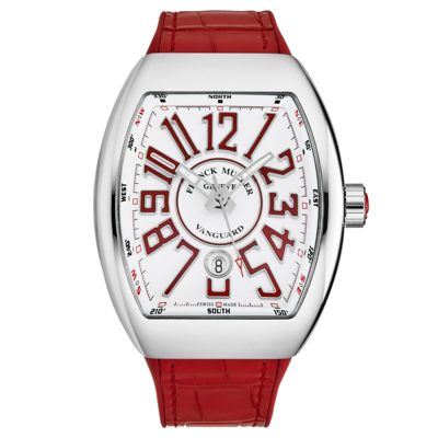 Pre-owned Franck Muller Men's 'vanguard' White Dial Automatic 45scwhtwhtred