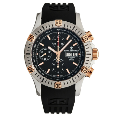 Pre-owned Revue Thommen Men's Airspeed Black Dial Chronograph Automatic Watch 16071.6859