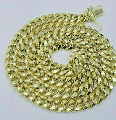 Pre-owned My Elite Jeweler 10k Yellow Gold 8mm Chain Miami Cuban Link Necklace 26" Real Box Clasp Real 10kt
