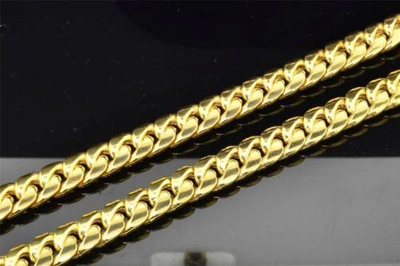 Pre-owned Jfl Diamonds & Timepieces 10k Heavy 9.44mm Yellow Gold Miami Cuban Link Franco Chain Necklace 36 Inch