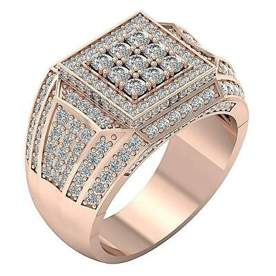 Pre-owned Diamondforgood Mens Anniversary Ring I1 2.55 Carat Natural Round Cut Diamond 14k Solid Gold In White