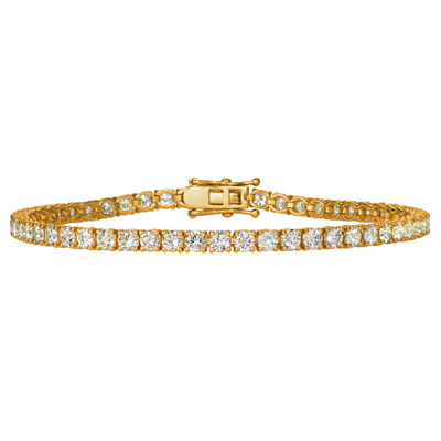 Pre-owned Morris 3.00 Carat Natural Diamond Tennis Bracelet Si 14k Yellow Gold 7''
