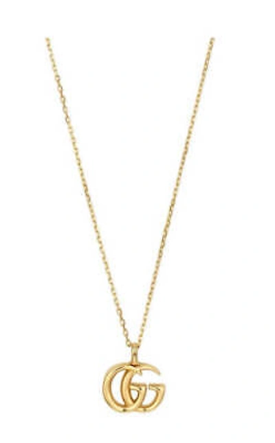 Pre-owned Gucci Gg Pendant Large 18k Yellow Gold Ladies Necklace Ybb50336500100u