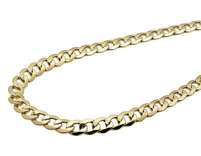 Pre-owned Jewelry Unlimited Men's Real 10k Yellow Gold Hollow Curb Cuban Link Chain Necklace 8mm 18-36"