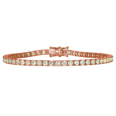 Pre-owned Morris 2.00 Carat Natural Diamond Tennis Bracelet G-h Si 14k Rose Gold 7'' 84 Stones