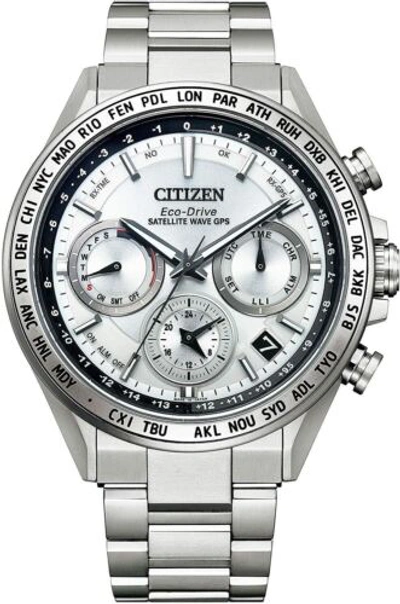 Pre-owned Citizen Attesa Cc4010-80a Double Direct Flight Gps Solar Men's Watch Jdm