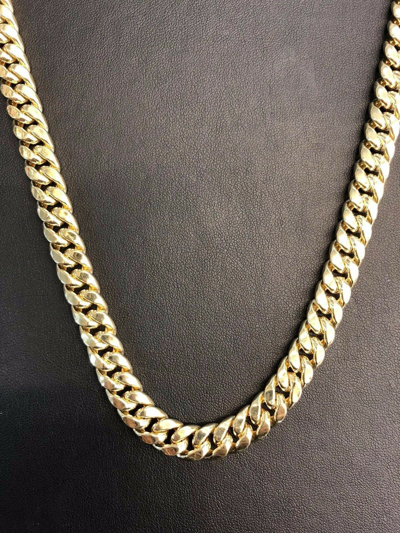 Pre-owned Limor 10k Yellow Gold Hollow 10mm Miami Cuban Link Chain Necklace 26"