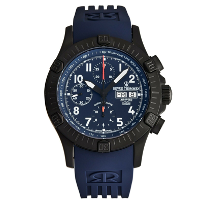 Pre-owned Revue Thommen Men's Airspeed Blue Dial Chronograph Automatic Watch 16071.6875