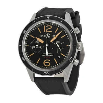 Pre-owned Bell & Ross Bell And Ross Vintage Sport Heritage Automatic Men's Watch Brv126-st-her-srb