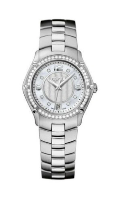 Pre-owned Ebel Brand Women's  Sport Diamond Bezel Mother Of Pearl Dial Watch 1216189