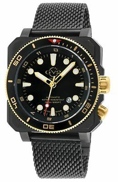 Pre-owned Gv2 By Gevril Men's 4544b Xo Submarine Swiss Automatic Sellita Sw200 Black Watch