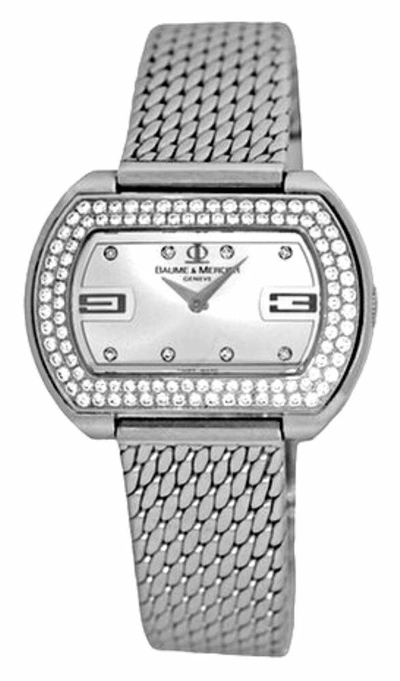 Pre-owned Baume & Mercier Hampton City Diamonds Bezel Women's Watch Moa08346