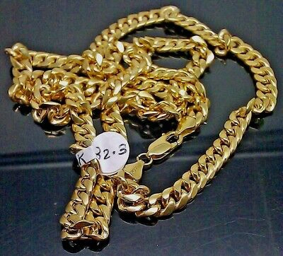 Pre-owned G&amp;d Real 10k Gold Cuban Link Chain Necklace 7mm 30" Inch Box Clasp Mens