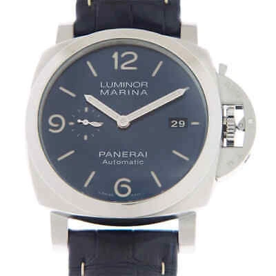Pre-owned Panerai Luminor Marina Automatic Blue Dial Men's Watch Pam01313