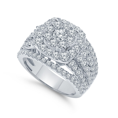 Pre-owned Wholesale Diamonds 10k White Gold 3 Carat Women Real Diamond Engagement Ring Wedding Ring Bridal In I