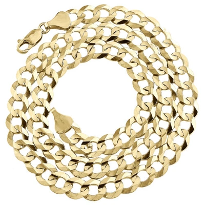 Pre-owned Jfl Diamonds & Timepieces 14k Yellow Gold 8mm Solid Plain Curb Cuban Chain Link Necklace 20 - 30 Inches