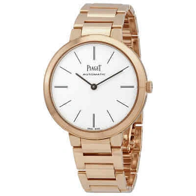 Pre-owned Piaget Altiplano Automatic White Dial 18kt Rose Gold Ladies Watch G0a40105