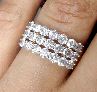 Pre-owned Handmade Deal 2.05 Ct Natural Diamond Ladies Engagement Wedding Band Ring 14k Rose Gold. In H