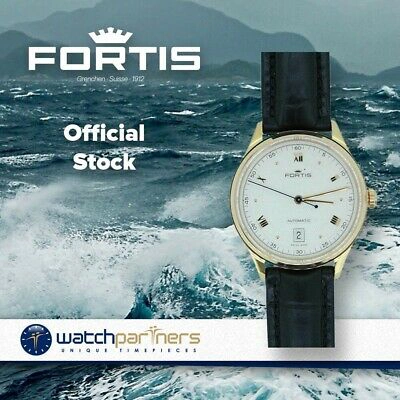 Pre-owned Fortis Terrestis 19 Am Classical Auto Watch 18k R/gold Case 902.13.22