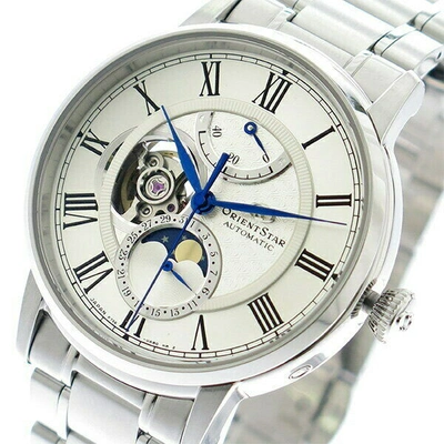 Pre-owned Orient Star Moon Phase Mechanical Re-am0005s Sapphire Crystal Made In Japan