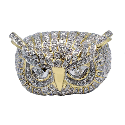 Pre-owned Navid Jewelry Inc 14k Yellow Gold Men's F Vs1 Diamond Ring