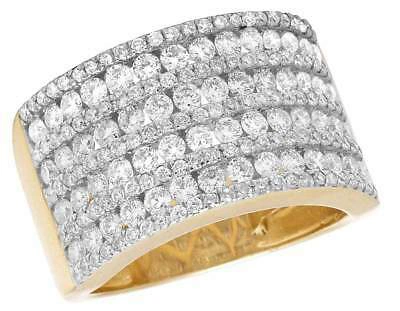 Pre-owned Jewelry Unlimited 14k Yellow Gold Channel Real Diamond Men's Pinky Ladies Fashion Band Ring 2.5ct