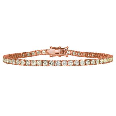 Pre-owned Morris 4.00 Carat Natural Diamond Tennis Bracelet Si 14k Rose Gold 7'' 62 Stones