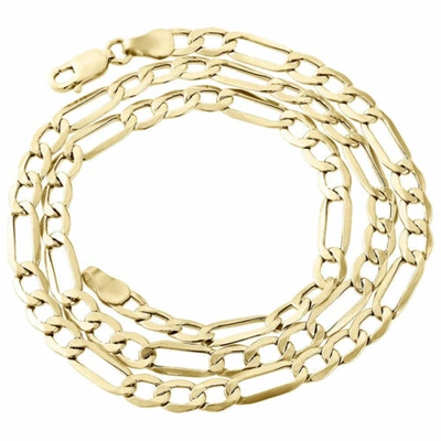 Pre-owned Jfl Diamonds & Timepieces Real 10k Yellow Gold Solid Figaro Chain 5mm Necklace Lobster Clasp 16-30 Inch