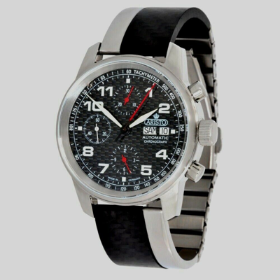 Pre-owned Aristo Men's Automatic Chronograph Watch 4h179r Stainless Steel 5atm