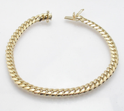 Pre-owned Bestgoldshop 9" 6mm Mens Solid Tight Miami Cuban Curb Bracelet Box Lock Real 10k Yellow Gold