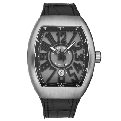 Pre-owned Franck Muller Men's 'vanguard' Grey Dial Swiss Automatic Watch 45scttbrnblkblk