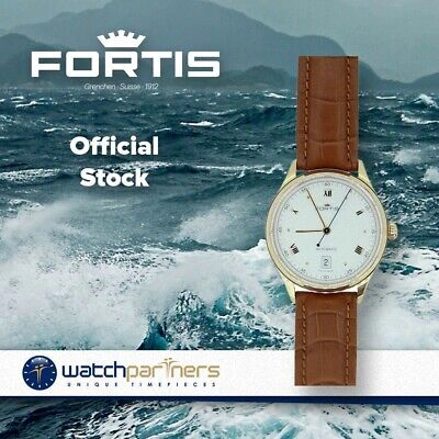 Pre-owned Fortis Terrestis 19 Am Classic Auto Watch 18k R/gold Case 902.13.22 Lci38