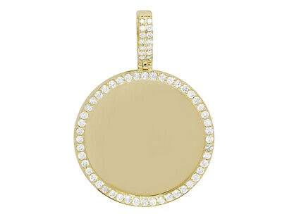 Pre-owned Jewelry Unlimited 10k Yellow Gold 1ct Real Diamond Memory Frame Pendant 1.5" In G-h