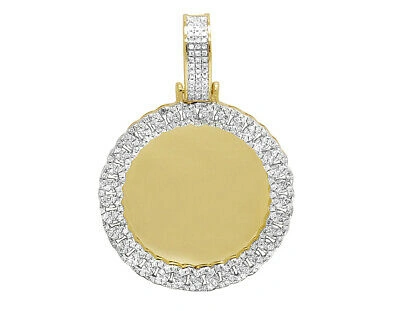 Pre-owned Jewelry Unlimited 10k Yellow Gold Cuban Memory Real Diamond Pendant 0.80ct 1.75" In H-i