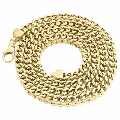 Pre-owned Jfl Diamonds & Timepieces Real 10k Yellow Gold 3d Hollow Franco Box Link Chain 6.75mm Necklace 26-40 Inch
