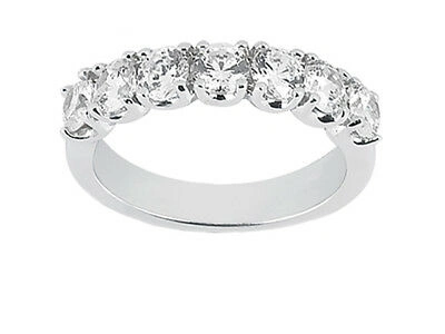 Pre-owned Jewelwesell Natural 1.75ct Diamond Wedding Band Ring Platinum Round Brilliant Cut F Vs2 In White