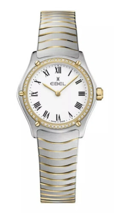Pre-owned Ebel Women's 18k Two Tone Sport Classic Wristwatch With Diamond Bezel 1216385a