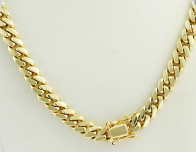Pre-owned Gd Diamond 119.00gm 14k Solid Yellow Gold Men's Miami Cuban Heavy Chain Necklace 7.80mm 24" In No Stone