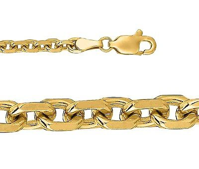 Pre-owned Teachers Jewelry 14k Yellow Gold Chain 4.0mm Diamond Cut Cable Link 18" Necklace