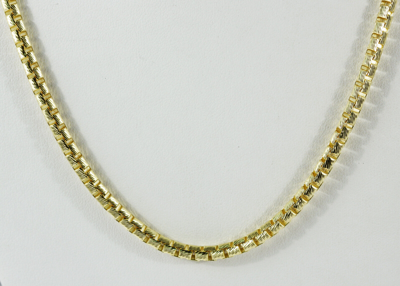 Pre-owned Gd Diamond 68 Gm 14k Solid Yellow Gold Men's Round Diamond Cut Box Chain Necklace 28" 4 Mm
