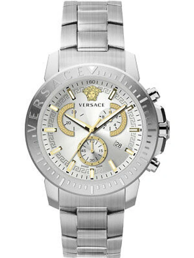 Pre-owned Versace Ve2e00321 Chrono 45mm 5atm