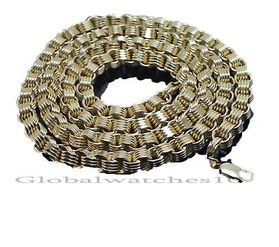 Pre-owned G&d Real 10k Yellow Gold Byzantine Chain Men 9 Mm 30 Inches Thick Gold Chain
