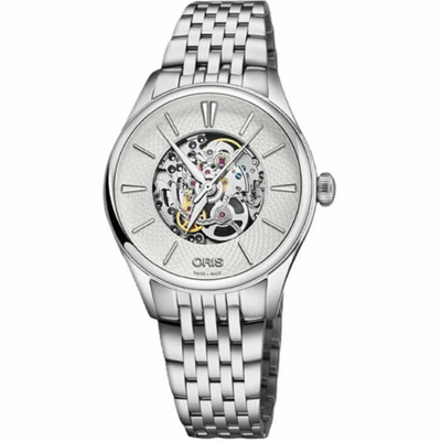 Pre-owned Oris Women's Artelier Watch Automatic Silver Steel Bracelet 01 560 7724 4051mb