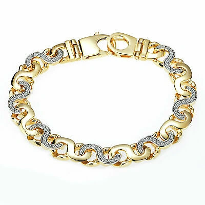 Pre-owned Handmade 2.40 Ct Men's Mariner Link Diamond Bracelet 14k Solid Yellow Gold 61 9 Inches