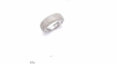 Pre-owned Effy Ring 14 Kt White Gold With Diamonds