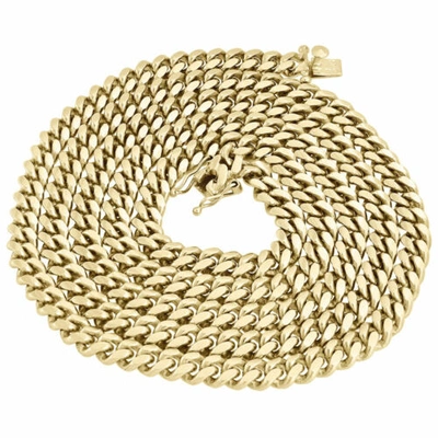 Pre-owned Jfl Diamonds & Timepieces 10k Yellow Gold Super Solid 6 Mm Mens Miami Cuban Chain Link Necklace 40 Inch