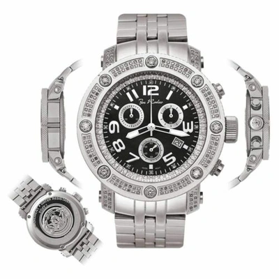 Pre-owned Joe Rodeo Men's Diamond Watch  Apollo Iapo5 1.7 Ct Black Gloss Dial In White